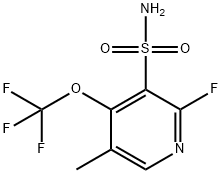 2-Fluoro-5-methyl-4-(trifluoromethoxy)pyridine-3-sulfonamide 结构式
