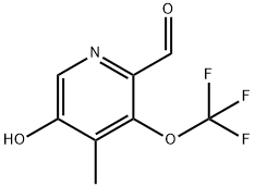 5-Hydroxy-4-methyl-3-(trifluoromethoxy)pyridine-2-carboxaldehyde,1804318-91-9,结构式