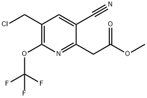 Methyl 3-(chloromethyl)-5-cyano-2-(trifluoromethoxy)pyridine-6-acetate 结构式