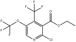 Ethyl 2-chloro-5-(trifluoromethoxy)-4-(trifluoromethyl)pyridine-3-carboxylate Structure