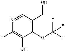 2-Fluoro-3-hydroxy-4-(trifluoromethoxy)pyridine-5-methanol,1804327-64-7,结构式