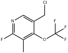 5-(Chloromethyl)-2-fluoro-3-methyl-4-(trifluoromethoxy)pyridine 结构式