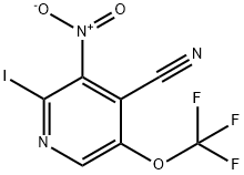 4-Cyano-2-iodo-3-nitro-5-(trifluoromethoxy)pyridine,1804330-04-8,结构式