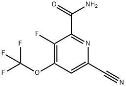 6-Cyano-3-fluoro-4-(trifluoromethoxy)pyridine-2-carboxamide Structure