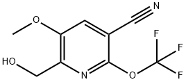 3-Cyano-5-methoxy-2-(trifluoromethoxy)pyridine-6-methanol Structure