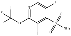 5-Fluoro-3-iodo-2-(trifluoromethoxy)pyridine-4-sulfonamide 结构式