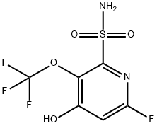 6-Fluoro-4-hydroxy-3-(trifluoromethoxy)pyridine-2-sulfonamide Struktur