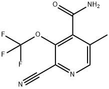2-Cyano-5-methyl-3-(trifluoromethoxy)pyridine-4-carboxamide,1804344-57-7,结构式