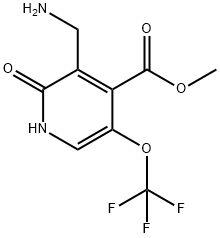 Methyl 3-(aminomethyl)-2-hydroxy-5-(trifluoromethoxy)pyridine-4-carboxylate 结构式