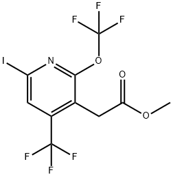 Methyl 6-iodo-2-(trifluoromethoxy)-4-(trifluoromethyl)pyridine-3-acetate 结构式