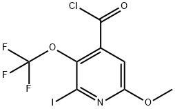 2-Iodo-6-methoxy-3-(trifluoromethoxy)pyridine-4-carbonyl chloride 结构式