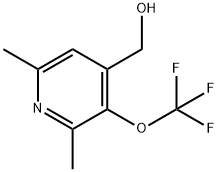 2,6-Dimethyl-3-(trifluoromethoxy)pyridine-4-methanol 结构式