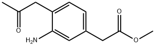 Methyl 3-amino-4-(2-oxopropyl)phenylacetate 结构式