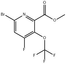Methyl 6-bromo-4-fluoro-3-(trifluoromethoxy)pyridine-2-carboxylate 结构式