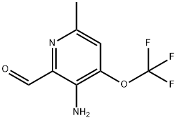 3-Amino-6-methyl-4-(trifluoromethoxy)pyridine-2-carboxaldehyde 结构式