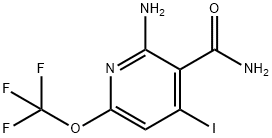 2-Amino-4-iodo-6-(trifluoromethoxy)pyridine-3-carboxamide Structure
