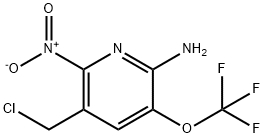 2-Amino-5-(chloromethyl)-6-nitro-3-(trifluoromethoxy)pyridine Structure