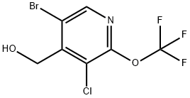 5-Bromo-3-chloro-2-(trifluoromethoxy)pyridine-4-methanol 结构式
