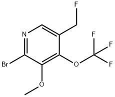 2-Bromo-5-(fluoromethyl)-3-methoxy-4-(trifluoromethoxy)pyridine 结构式