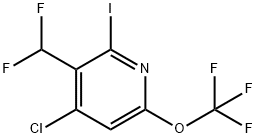 4-Chloro-3-(difluoromethyl)-2-iodo-6-(trifluoromethoxy)pyridine Struktur