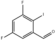 3,5-二氟-2-碘代苯甲醛 结构式