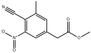 Methyl 4-cyano-3-methyl-5-nitrophenylacetate 结构式