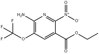 Ethyl 2-amino-6-nitro-3-(trifluoromethoxy)pyridine-5-carboxylate 结构式