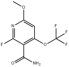 2-Fluoro-6-methoxy-4-(trifluoromethoxy)pyridine-3-carboxamide,1804434-49-8,结构式