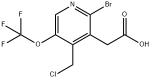 2-Bromo-4-(chloromethyl)-5-(trifluoromethoxy)pyridine-3-acetic acid 结构式