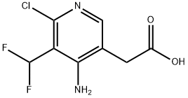 4-Amino-2-chloro-3-(difluoromethyl)pyridine-5-acetic acid Structure