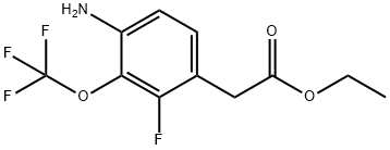 Ethyl 4-amino-2-fluoro-3-(trifluoromethoxy)phenylacetate 结构式