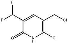 2-Chloro-3-(chloromethyl)-5-(difluoromethyl)-6-hydroxypyridine 结构式