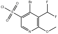 4-Bromo-3-(difluoromethyl)-2-methoxypyridine-5-sulfonyl chloride,1804463-45-3,结构式