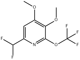 3,4-Dimethoxy-6-(difluoromethyl)-2-(trifluoromethoxy)pyridine Structure