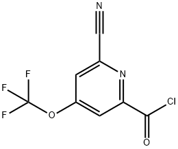 2-Cyano-4-(trifluoromethoxy)pyridine-6-carbonyl chloride 结构式