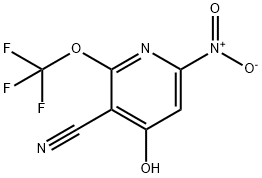 3-Cyano-4-hydroxy-6-nitro-2-(trifluoromethoxy)pyridine 结构式