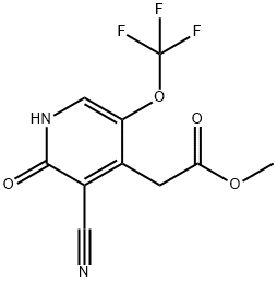 Methyl 3-cyano-2-hydroxy-5-(trifluoromethoxy)pyridine-4-acetate 结构式