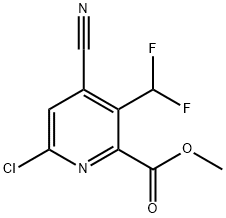 Methyl 6-chloro-4-cyano-3-(difluoromethyl)pyridine-2-carboxylate 结构式