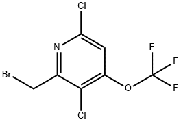 2-(Bromomethyl)-3,6-dichloro-4-(trifluoromethoxy)pyridine,1804500-13-7,结构式