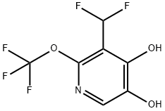 4,5-Dihydroxy-3-(difluoromethyl)-2-(trifluoromethoxy)pyridine 结构式
