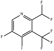 2-(Difluoromethyl)-5-fluoro-4-iodo-3-(trifluoromethyl)pyridine 结构式