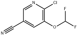 6-氯-5-(二氟甲氧基)烟腈 结构式