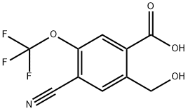 4-Cyano-2-hydroxymethyl-5-(trifluoromethoxy)benzoic acid 结构式