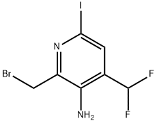 3-Amino-2-(bromomethyl)-4-(difluoromethyl)-6-iodopyridine Struktur