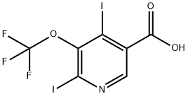 2,4-Diiodo-3-(trifluoromethoxy)pyridine-5-carboxylic acid Structure