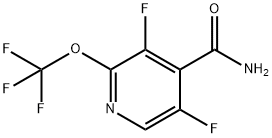 3,5-Difluoro-2-(trifluoromethoxy)pyridine-4-carboxamide Structure
