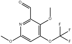 3,6-Dimethoxy-4-(trifluoromethoxy)pyridine-2-carboxaldehyde 化学構造式