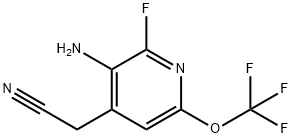 3-Amino-2-fluoro-6-(trifluoromethoxy)pyridine-4-acetonitrile 结构式