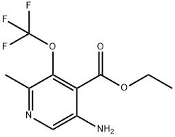 Ethyl 5-amino-2-methyl-3-(trifluoromethoxy)pyridine-4-carboxylate Structure