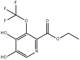 Ethyl 4,5-dihydroxy-3-(trifluoromethoxy)pyridine-2-carboxylate 结构式